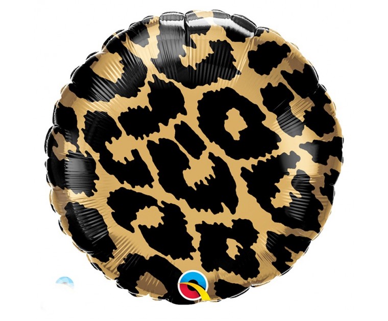 Balão Redondo Padrão Leopardo 45 cms