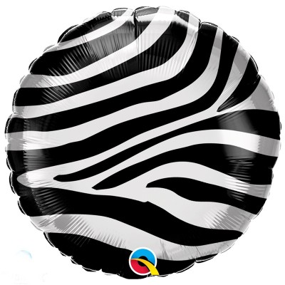 Balão Redondo Padrão Zebra 45 cms