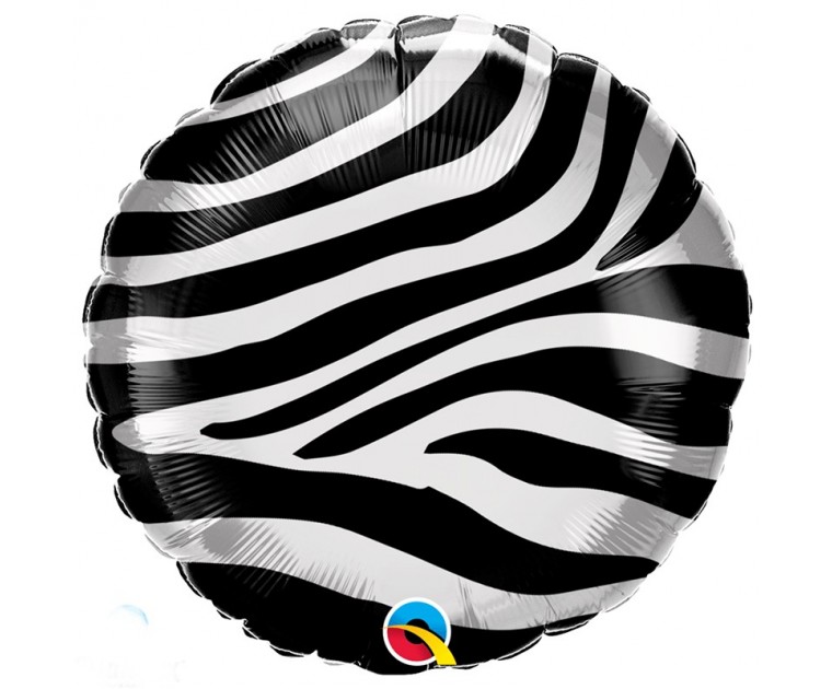 Balão Redondo Padrão Zebra 45 cms