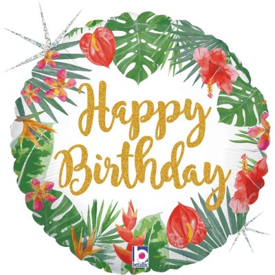 Balão Tropical Happy Birthday