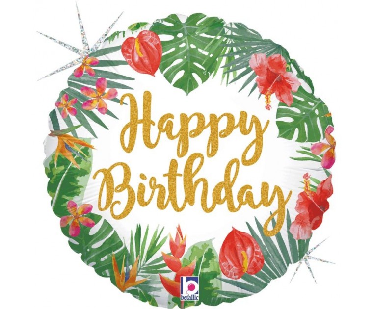 Balão Tropical Happy Birthday