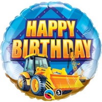 Balão Trator Escavador Happy Birthday