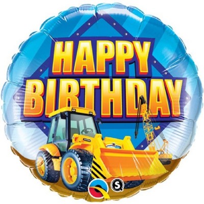 Balão Trator Escavador Happy Birthday