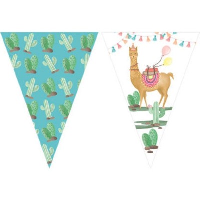  Bandeira Triangular Lamas e Cactos