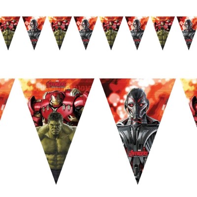 Bandeirolas  Triangulares Avengers Ultron