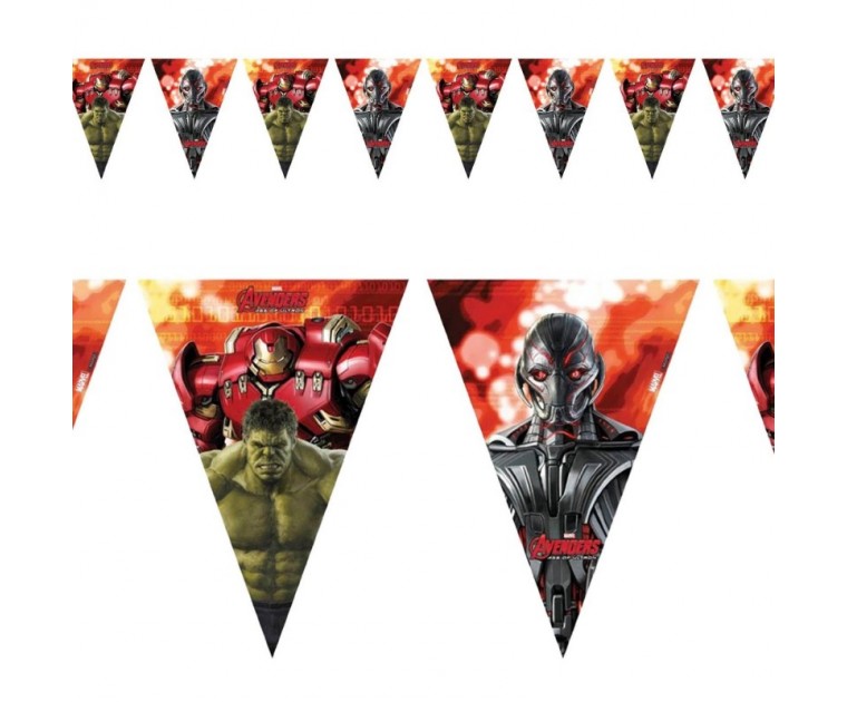 Bandeirolas  Triangulares Avengers Ultron