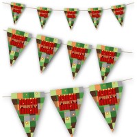 Bandeirolas Triangulares Minecraft Party