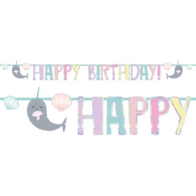 Banner NARWHAL Happy Birthday