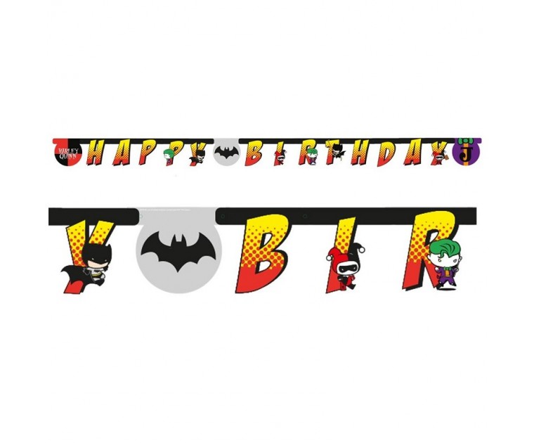 Banner NEW DC Batman vs Joker Happy Birthday