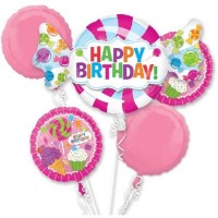 Bouquet de Balões de Doces Happy Birthday