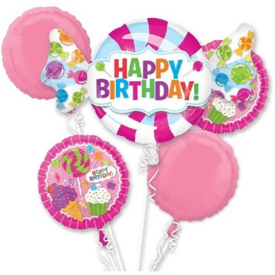 Bouquet de Balões de Doces Happy Birthday
