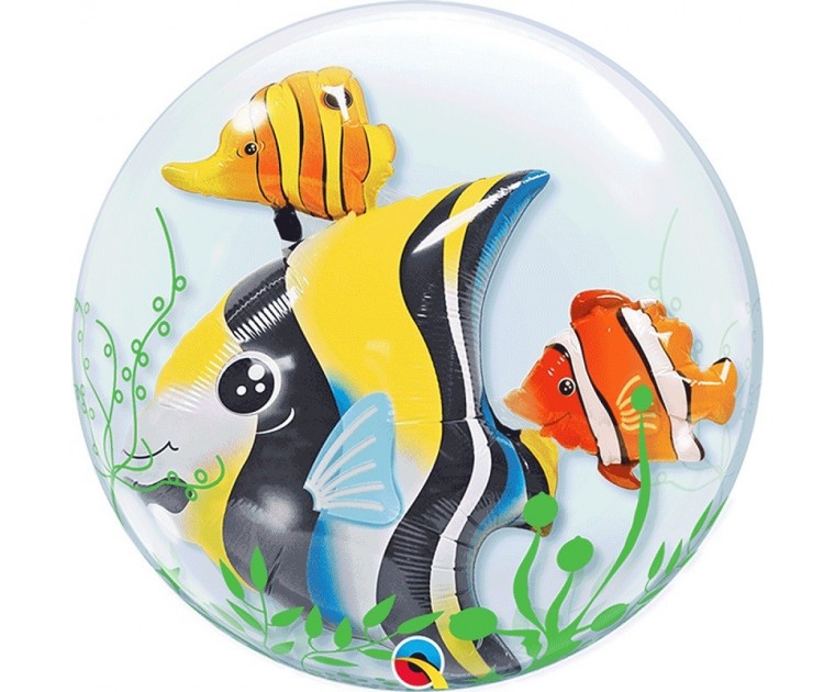 Bubble Peixes Tropicais 3D 60 cms
