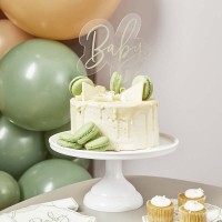 Cake Topper Baby Sage Green