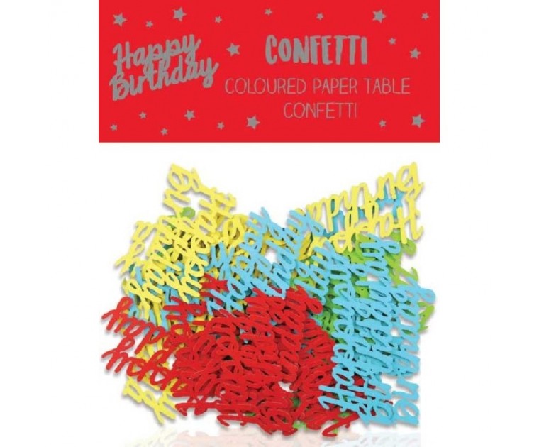 Confetis de Mesa Happy Birthday Coloridos