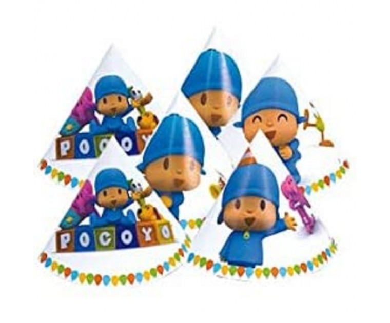 Conj. 6 Chapéus Pocoyo