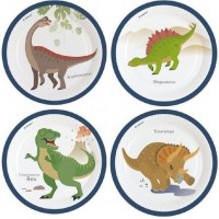 Conj. 8 Pratos 4 Happy Dinossauro