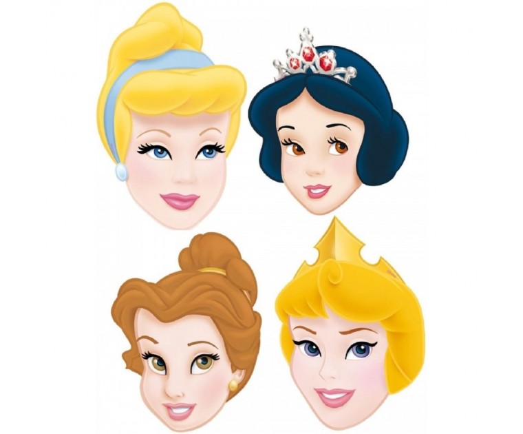 Conjunto 6 Máscaras Princesas da Disney
