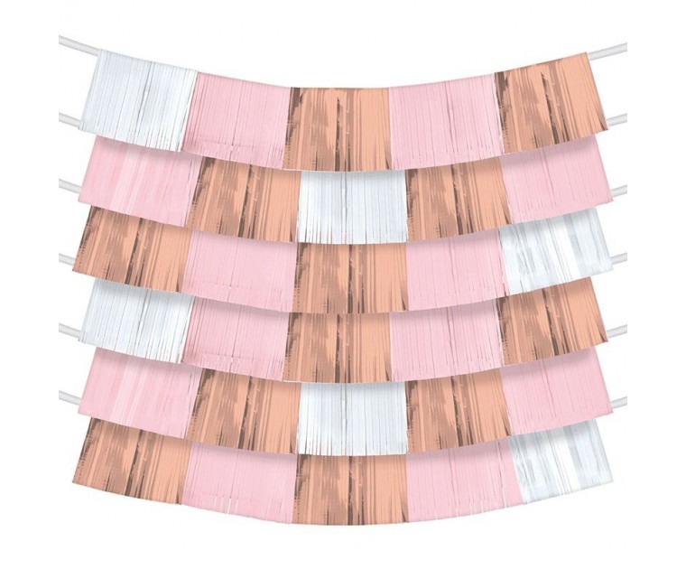 Cortina de Franjas Rose Gold
