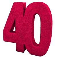 Decoração Mesa 40 Vermelho Glitter