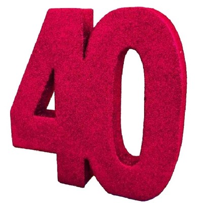 Decoração Mesa 40 Vermelho Glitter