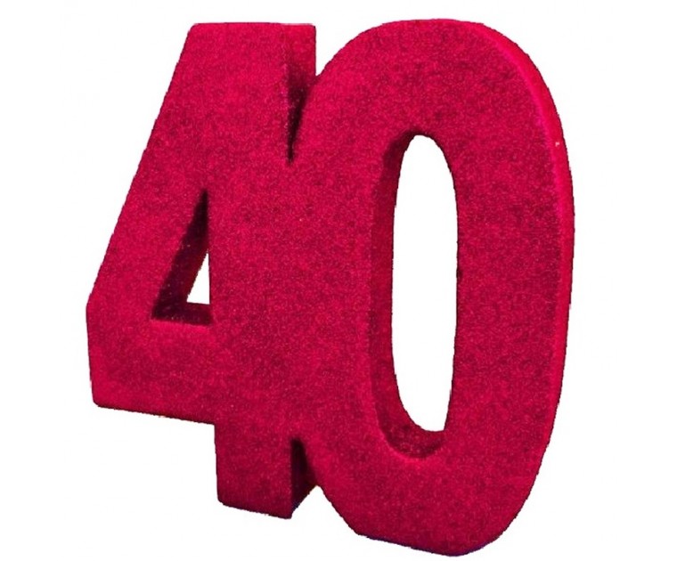 Decoração Mesa 40 Vermelho Glitter Decoração Mesa 40 Vermelho Glitter