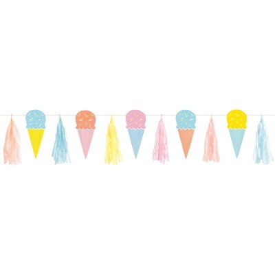 Grinalda Gelados e Tassel Cores Pastel