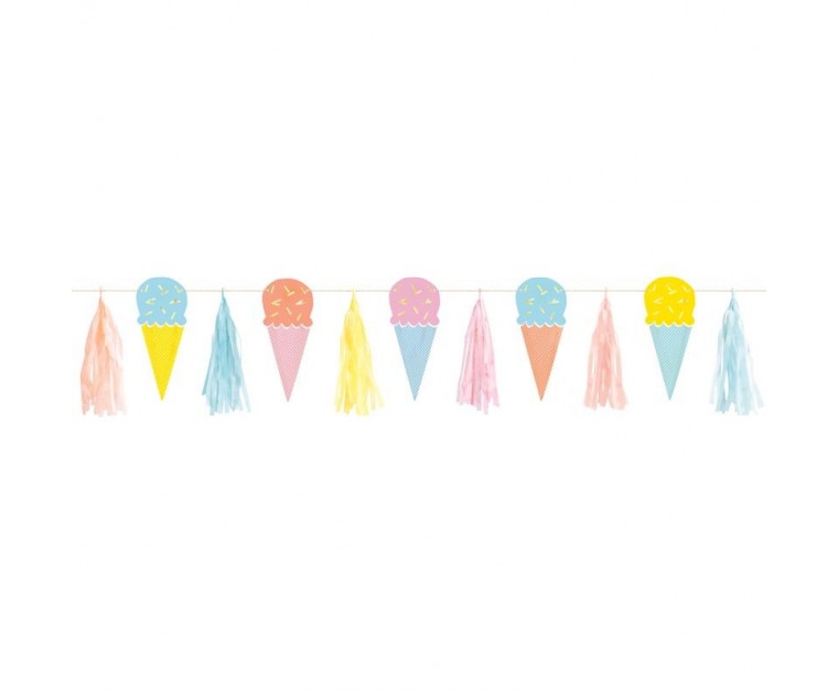 Grinalda Gelados e Tassel Cores Pastel
