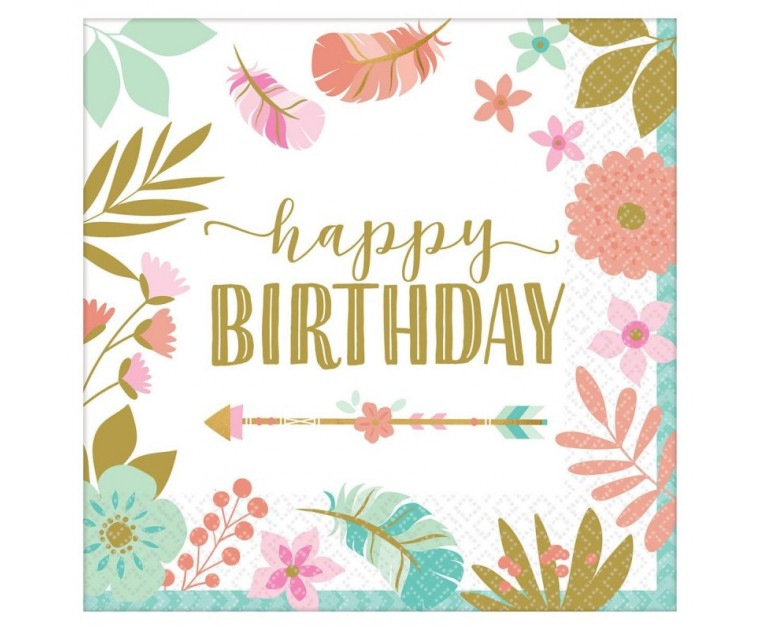 Guardanapos Boho Happy Birthday