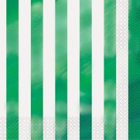 Guardanapos Brancos Riscas Foil Verdes
