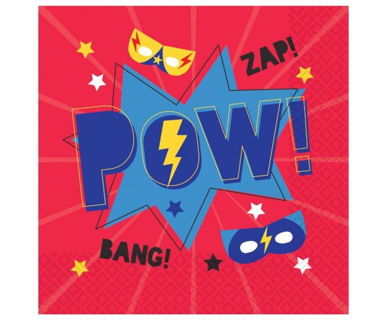 Guardanapos Super Heróis Pow