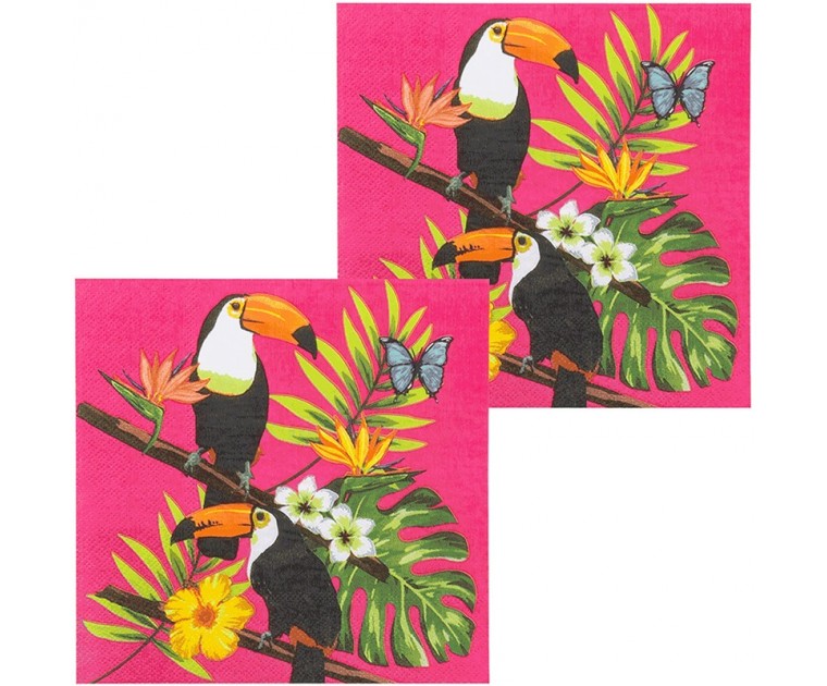 12 Guardanapos Tropicais Tucano