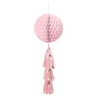 Honeycomb Rosa com Tassel Rose Gold