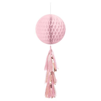 Honeycomb Rosa com Tassel Rose Gold