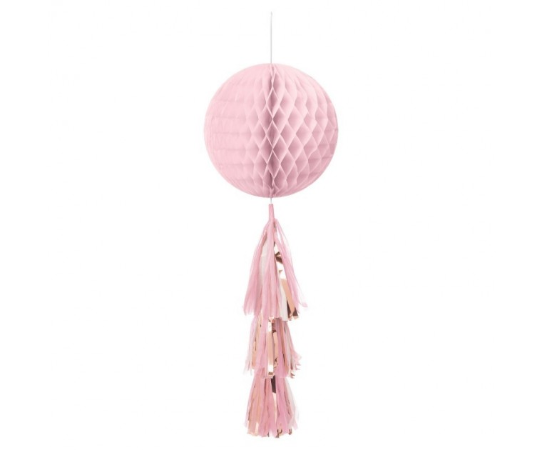Honeycomb Rosa com Tassel Rose Gold