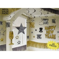 Kit de Decoração 28 peças Passagem de Ano