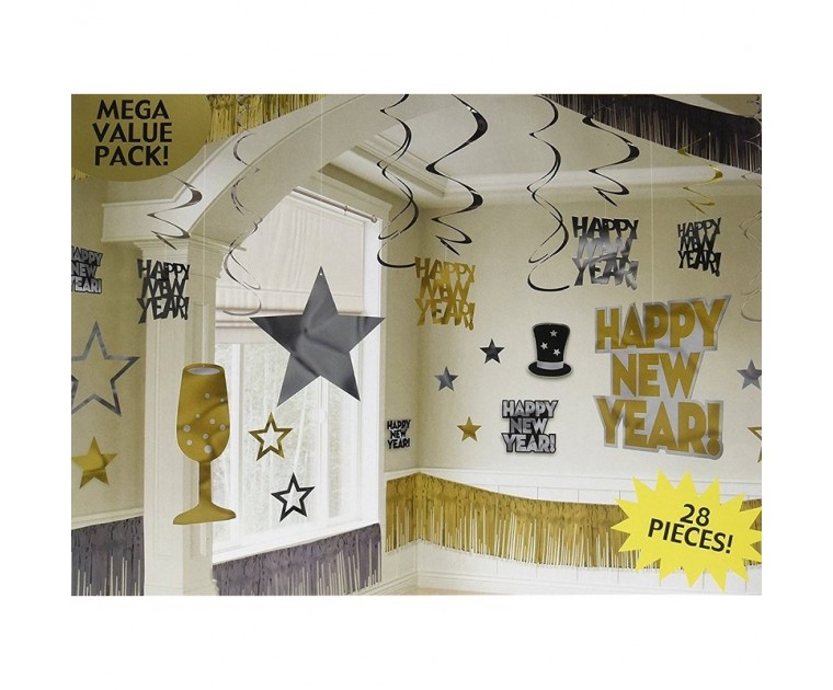 Kit de Decoração 28 peças Passagem de Ano