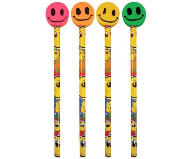 Lápis com Borracha Emojis Sortidos***