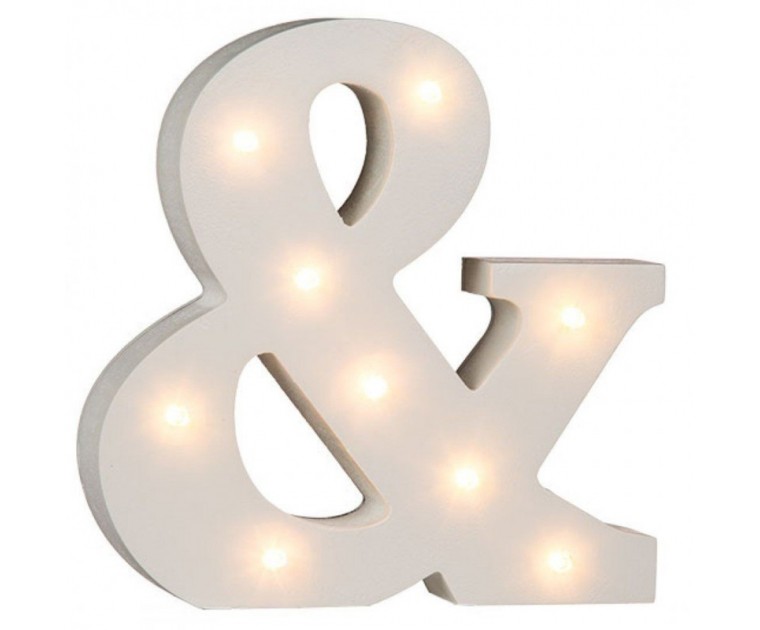Letra Madeira Led 16 cms
