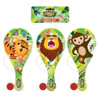 Mini Raquetes com Bola Tema Selva 22 cms ***