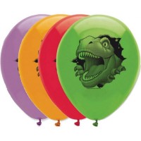 Pack 6 Balões Latex Dinossauros