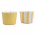 Taças Muffins Riscas + Bolinhas Amarelo