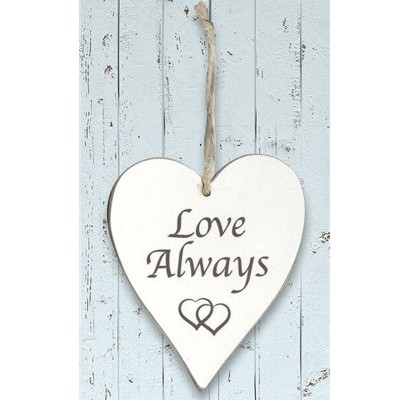 Placa Madeira Love Always 11 x 9 cms