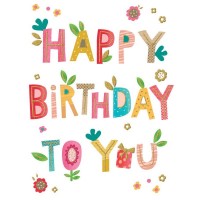Postal Felicitações Happy Birthday to You