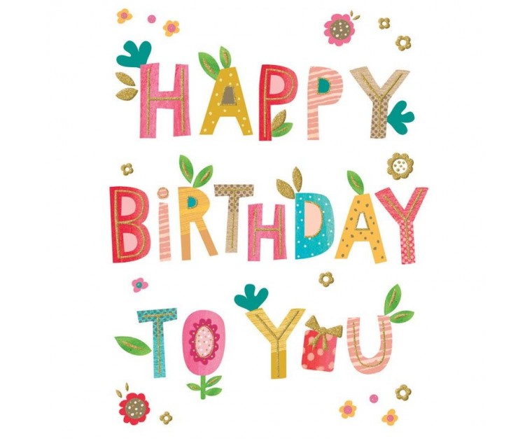 Postal Felicitações Happy Birthday to You