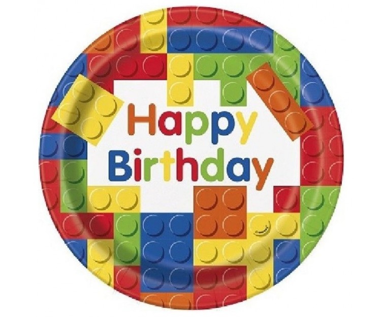 Pratos Lego Happy Birthday