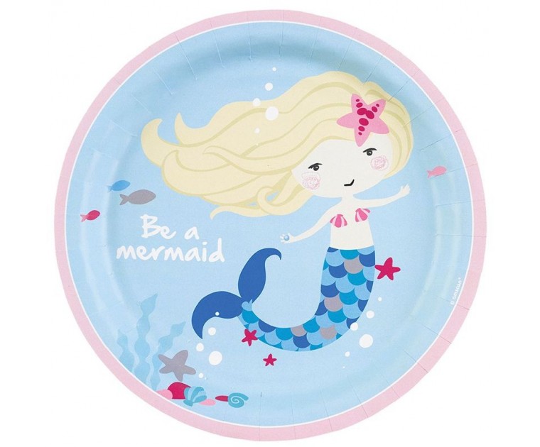 Pratos Be a Mermaid 23 cms