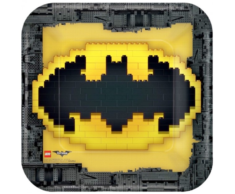 Pratos Lego Batman Quadrados