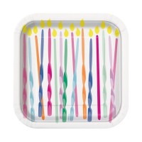 Pratos Velas Coloridas Altas