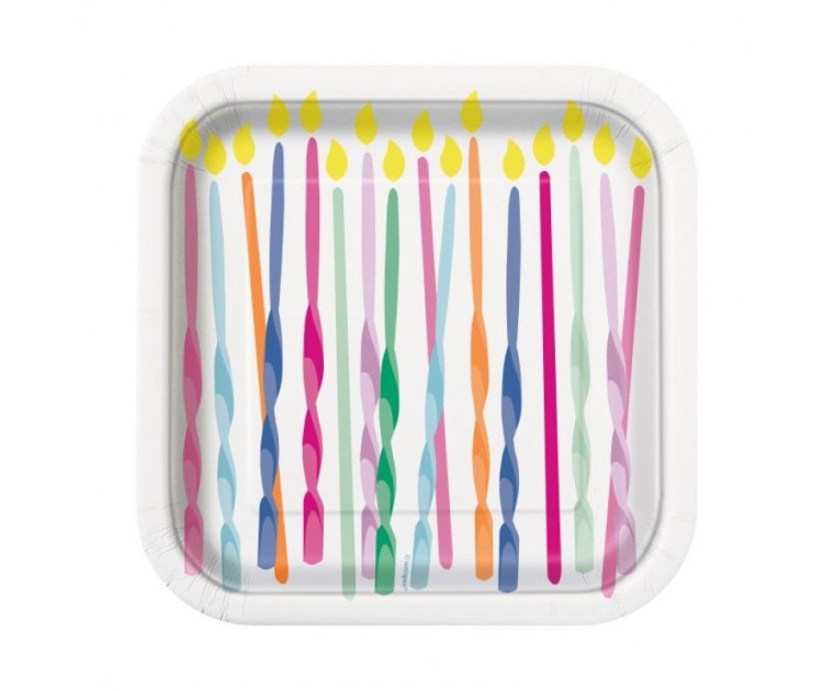 Pratos Velas Coloridas Altas
