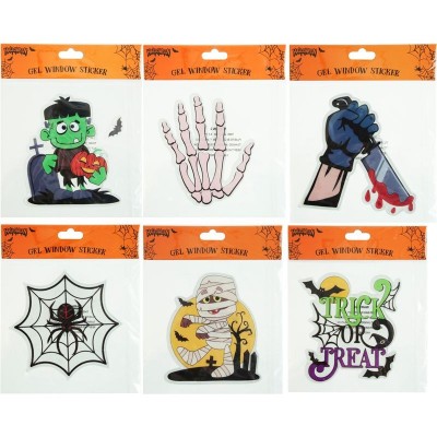 Sortido Autocolantes Gel para Vidros Halloween***